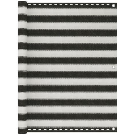 Brise Vue Écran de balcon  Pour Jardin, Balcon, Terrasse PEHD 120x300 cm Anthracite et blanc 63738