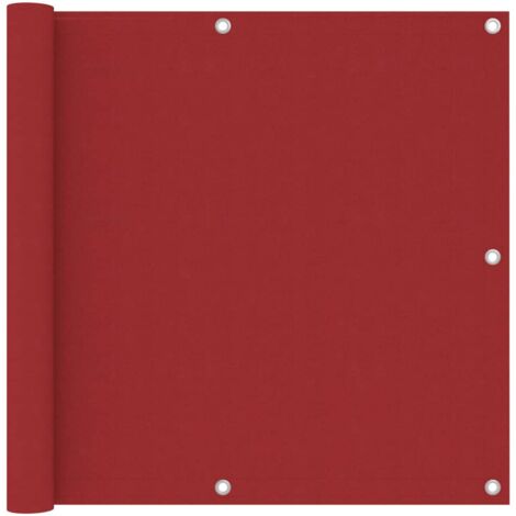 Brise Vue Écran de balcon | Pour Jardin, Balcon, Terrasse Rouge 90x500 cm Tissu Oxford 36658 - Rouge