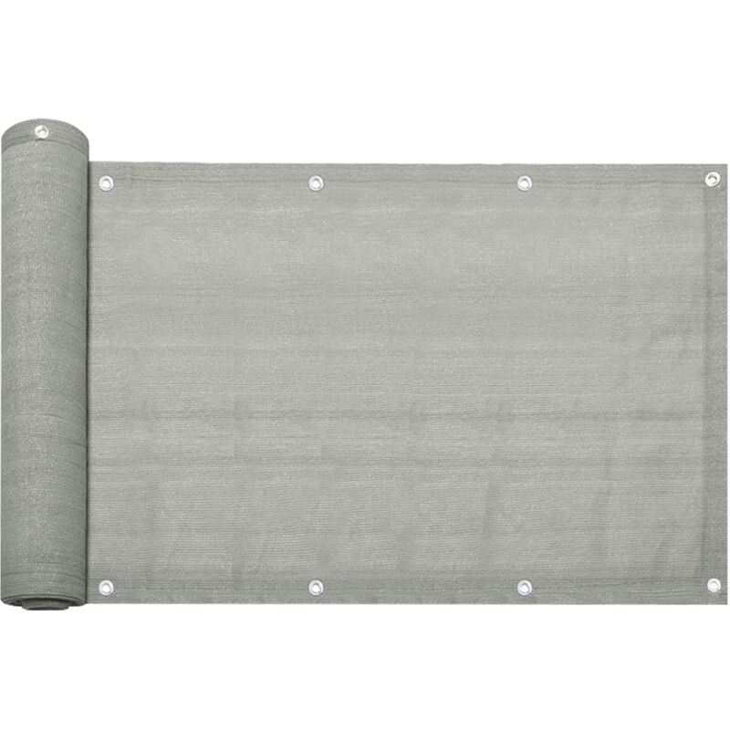 Brise-vue gris, H.0.9 x L.6 m, Paravent Brise vue Brise vent Anti-Regards Clôture