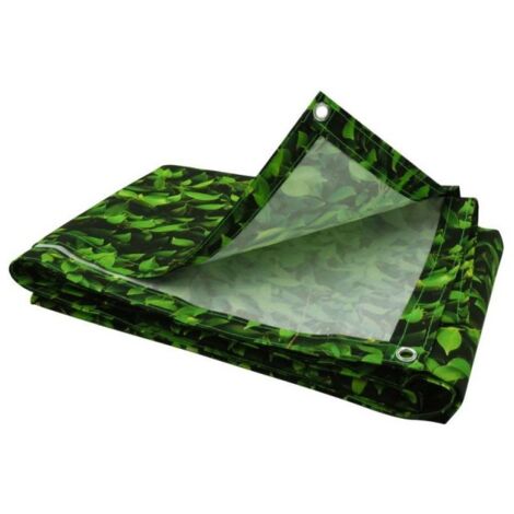 Brise vue imprimé feuillage vert avec oeillets - 1.5 x 5 - SIZE/COLOR
