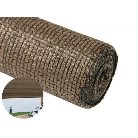 Suinga – Brise vue occultant 1 x 10 mètres marron – Filet d'ombrage 95% – Résistant aux intempéries – Pour jardins et terrasses