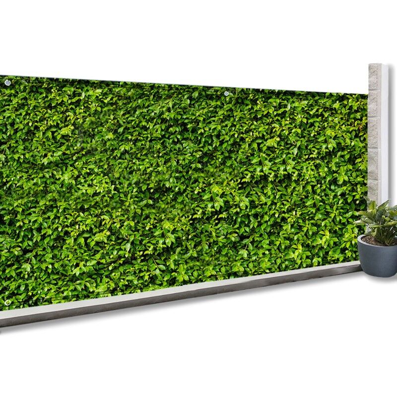 Idmarket - Brise vue occultant 1,2 x 10 m imprimé feuillage 160 gr/m²
