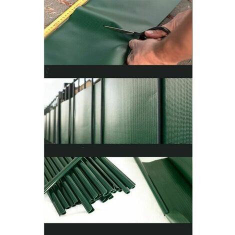 Brise Vue occultant clôture en PVC 450g/m² avec 70 clips de montage