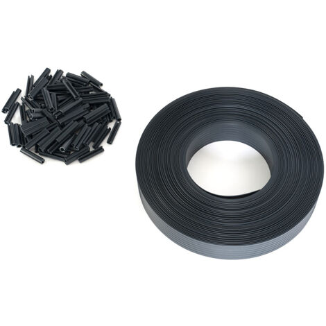 Kit brise vue occultant en PVC gris - gris
