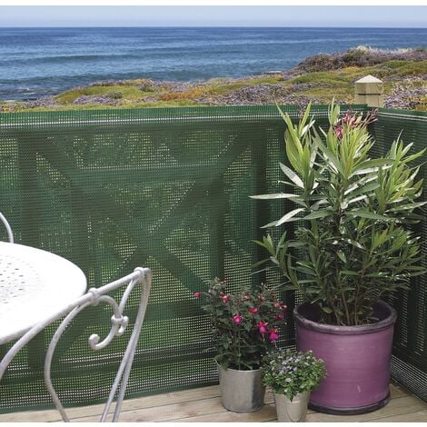 Brise-vue plastique rigide vert 80% occultant 1,5 x 5 m CLOSTA