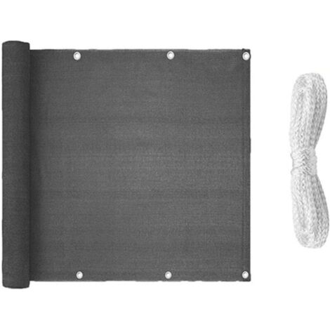 Brise-Vue pour Balcon, Anti UV Imperméable avec Oeillets et Cordons, 0.9x5m