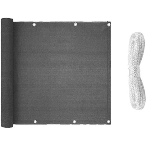 Brise-Vue pour Balcon, Anti UV Imperméable avec Oeillets et Cordons, 0.9x5m