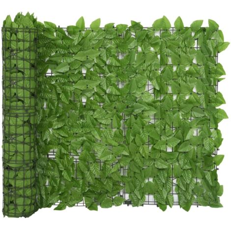 Brise vue pour balcon - Brise vent Écran de jardin avec feuilles vert 400x100 cm BV802585 - BonneVie