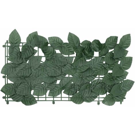 Brise vue pour balcon - Brise vent Écran de jardin avec feuilles vert foncé 300x100 cm BV373421 - BonneVie