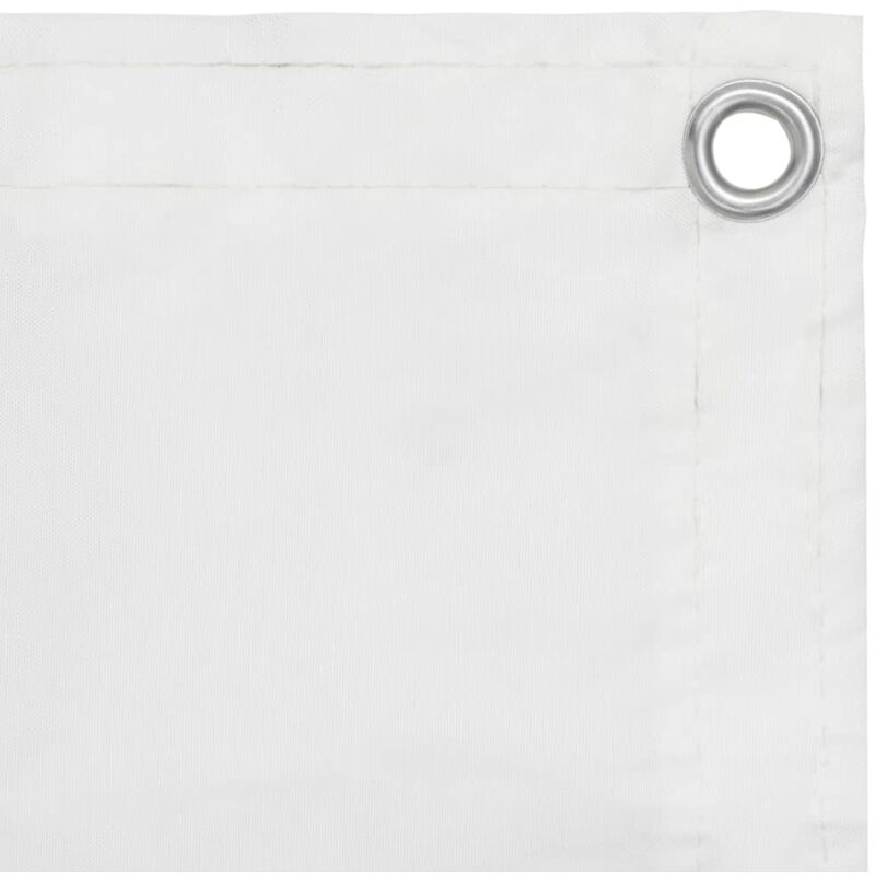 Brise Vue pour Balcon Jardin Terrasse, Écran de balcon, Blanc 75x500 cm Tissu Oxford OIB5209E - Blanc