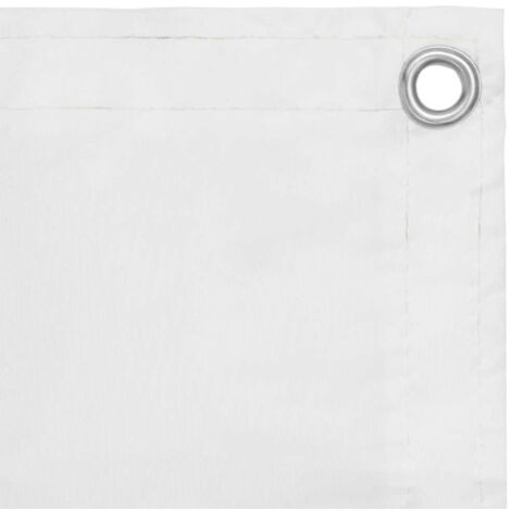 Brise Vue pour Balcon Jardin Terrasse, Écran de balcon, Blanc 90x400 cm Tissu Oxford OIB7348E