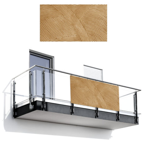 BRISE-VUE POUR BALCON Structure - Nature - Art - Rotin 200x110