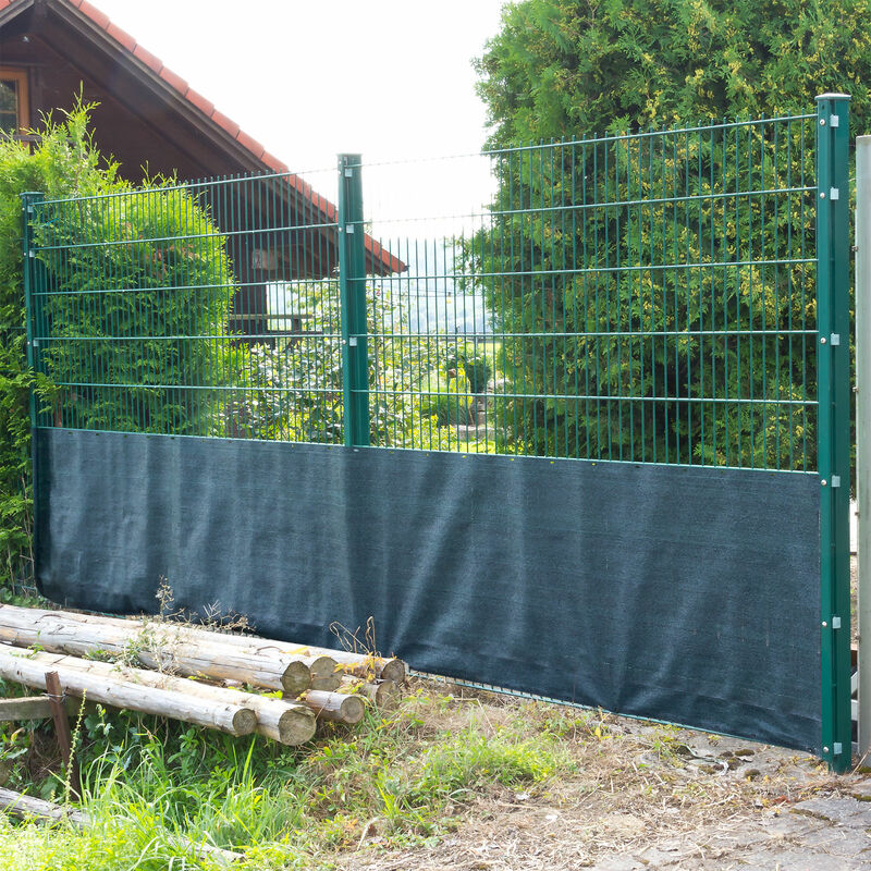 Dema - Brise vue pour clôture 1 x 25 m de couleur verte