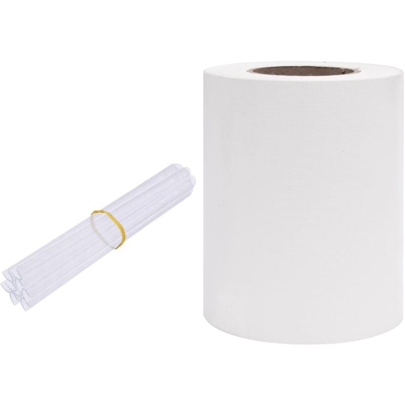Cran d'intimité de jardin pvc 70x0,19 m Blanc