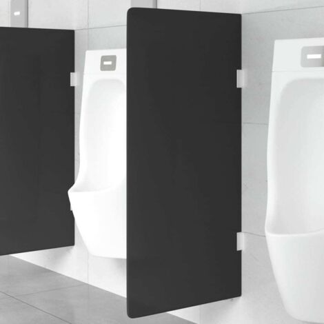 Brise-vue pour urinoir mural noir 90x40 cm verre trempé QOI70746 DESIGN IN