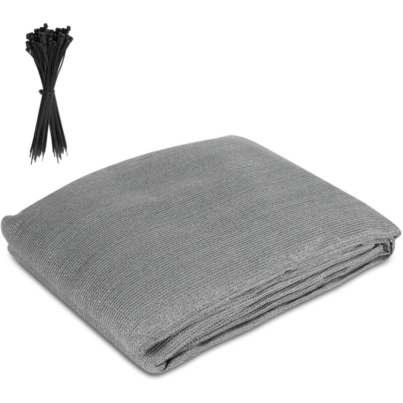 Einfeben - Brise Vue renforcé pour Balcon Jardin Protection Contre Le Vent Protection visuelle.Brise-Vue occultant 150g/m² gris 120m