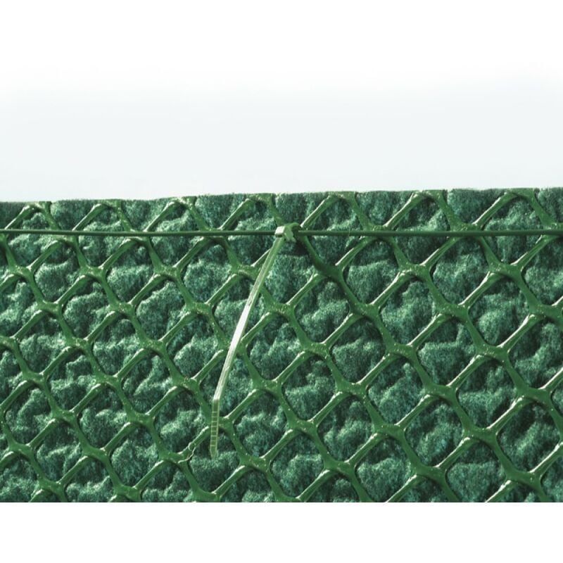 Brise-vue vert en maille plastique 100% occultant tandem - 1,2 x 25 m - Nortene