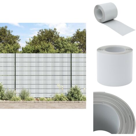 Brises-vues de jardin 10 pcs gris clair 252,5x19 cm PVC - Brise Vue Jardin - Clôture Décorative - Écran De Confidentialité - Pare-vue Extérieur - Protection Solaire