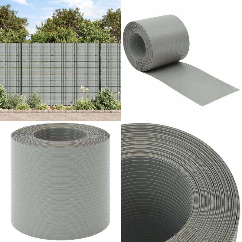 Vidaxl - Brises-vues de jardin 10 pcs gris pierre 252,5x19 cm pvc - Brise Vue Jardin - Clôture Décorative - Écran D'intimité - Pare-vue Extérieur