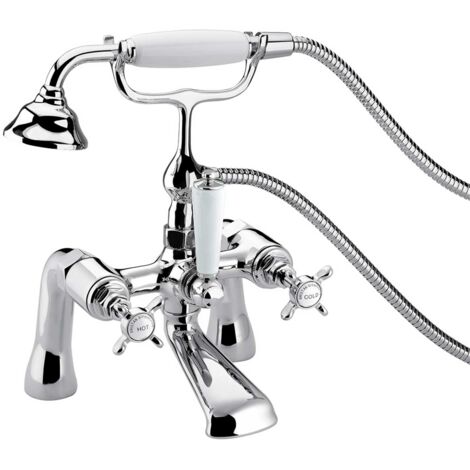 Bristan 1901 Chrome Bath Shower Mixer Tap with Ceramic Disc Valves - N-BSM-C-CD
