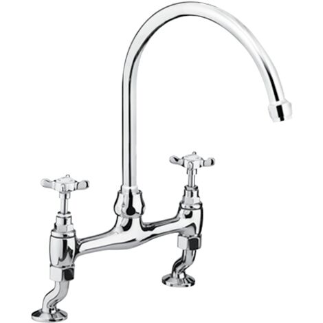 Bristan 1901 Chrome Deck Kitchen Sink Mixer Tap - N-DSM-C