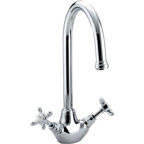 Bristan 1901 Chrome Easyfit Kitchen Sink Mixer Tap including Base - N-SNK-EF-C