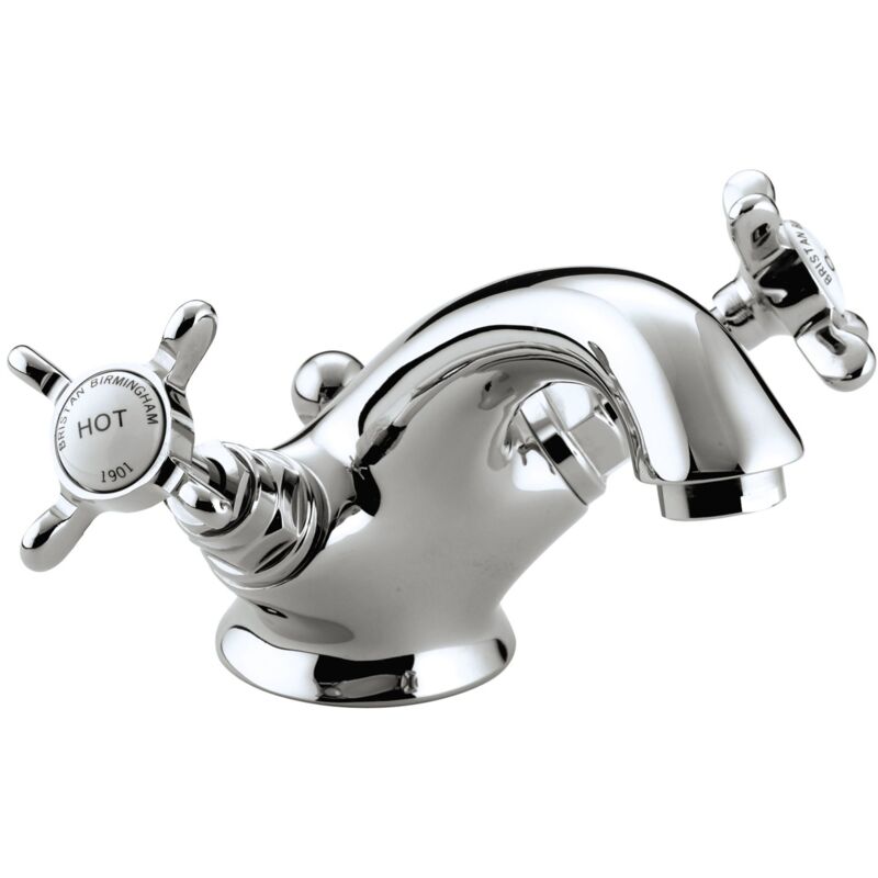 1901 Basin Mixer Tap with Pop Up Waste and Ceramic Disc Valves - Chrome - Bristan