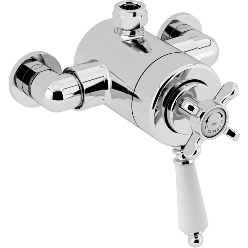 1901 Exposed Concentric Top Outlet Shower Valve Only - Chrome - Bristan