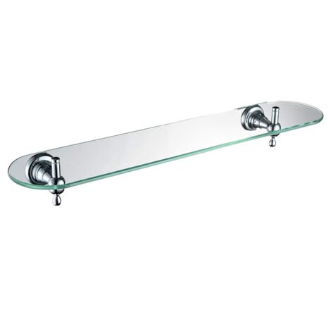 Bristan 1901 Glass Shelf - Chrome Plated