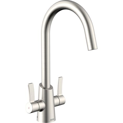 Bristan Acorn Stainless Steel EasyFit Kitchen Sink Mixer Tap + Easy Fit Base