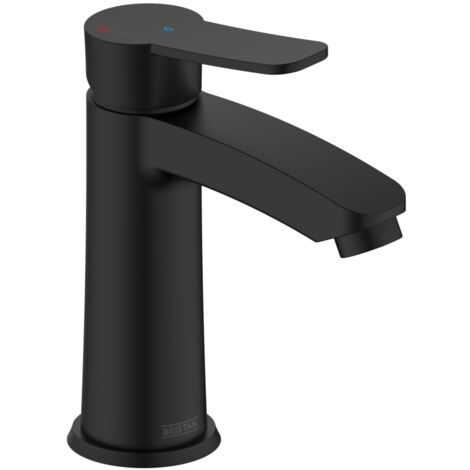 Bristan Appeal Eco Start Basin Mixer Tap with Clicker Waste - Black