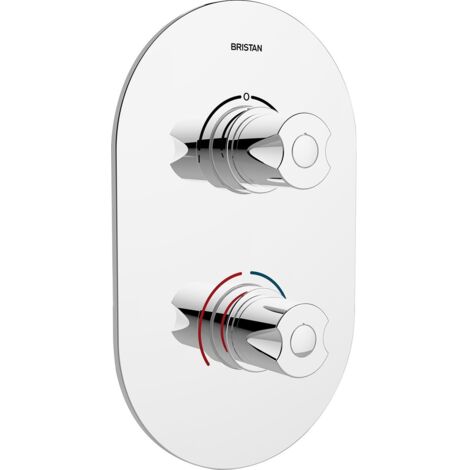 Bristan Artisan Recessed Thermostatic Dual Control Shower Valve with Integral Two Outlet Diverter Chrome