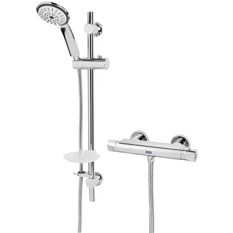 Bristan - Artisan Thermostatic Surface Mounted Bar Shower Valve with Adjustable Riser & Fast Fit Connections