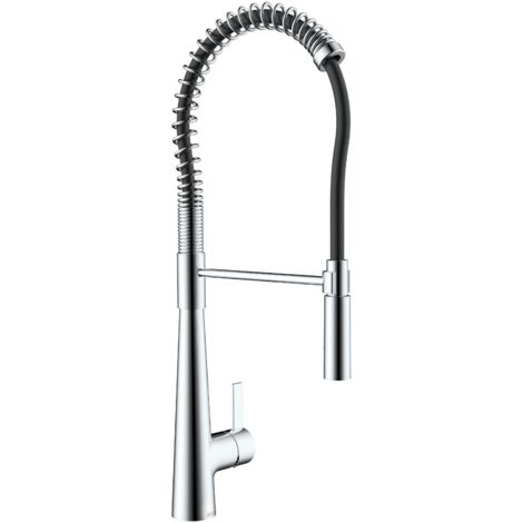 Bristan Axia Professional Kitchen Sink Mixer Tap with Pull Down Hose and Eco Start - Chrome