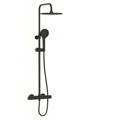 Bristan BUZ SHXDIVCTFF BLK Buzz Adjustable Rigid Riser Diverter Bar Shower Black