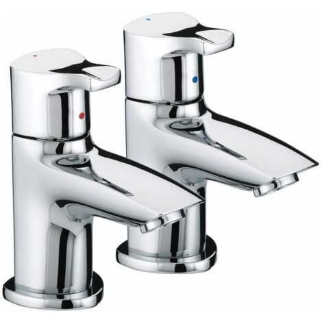 Bristan Capri Chrome Basin Pillar Taps - CAP-1/2-C