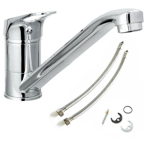 Bristan Cascade Spiral Monbloc Kitchen Sink Mixer Tap Single Lever Swivel +Flexi