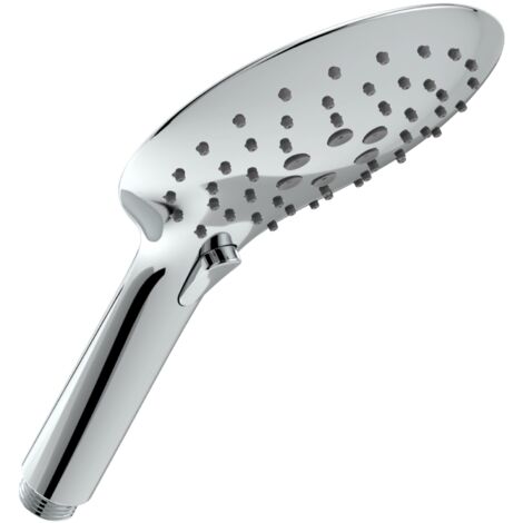 Bristan Chrome Large Round 3 Function Push Button Shower Handset - HAND22-C