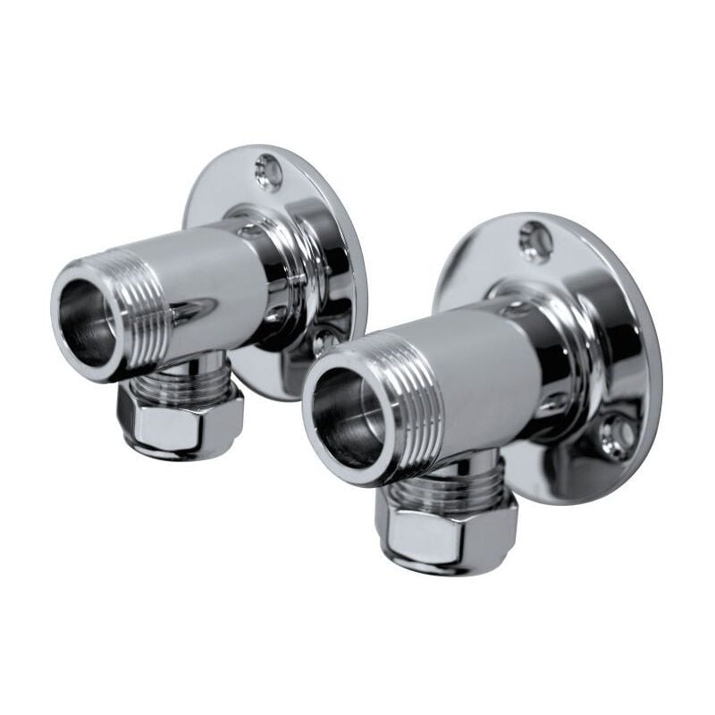 Chrome Surface Mounted Pipework Fixings - WMNT4-C - Silver - Bristan