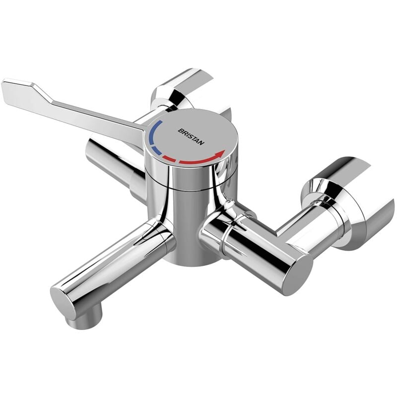 Thermostatic Wall Mounted TMV3 HTM64 Basin Mixer Tap - Chrome - Bristan