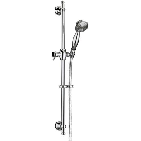 Bristan Chrome Tubular Single Function Slide Bar Shower Kit - KIT106-C