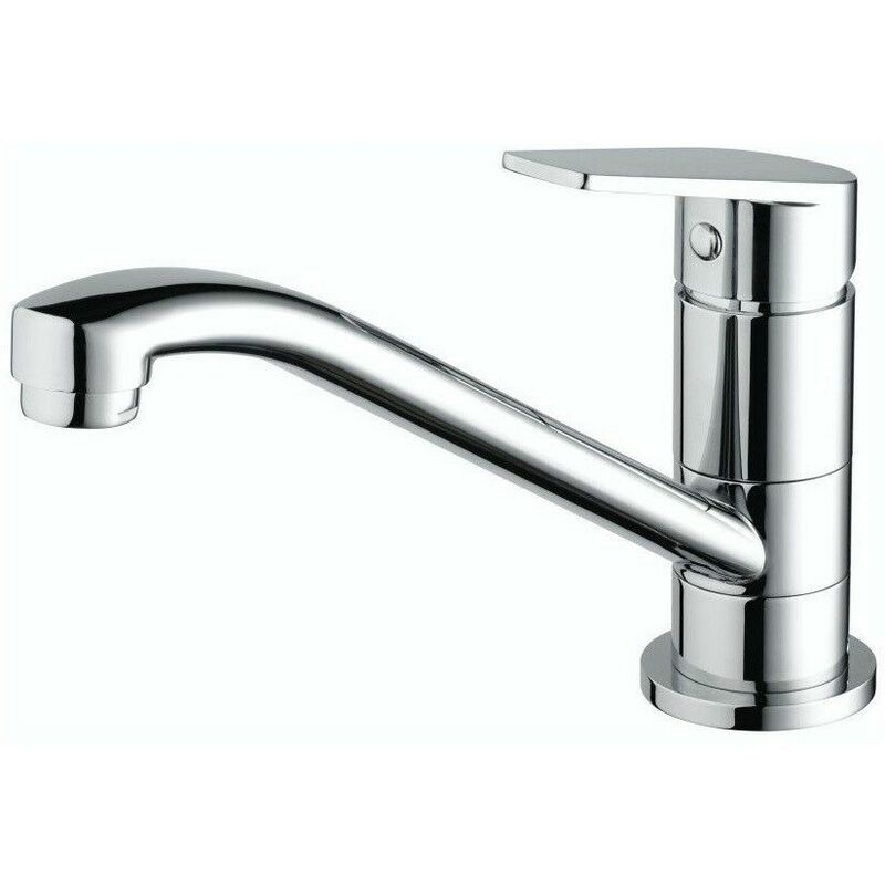 Cinnamon Kitchen Sink Mixer Tap Easyfit Modern Round Single Lever Chrome - Bristan