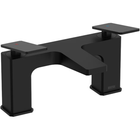 Bristan Delgado Bath Filler Black Bath Filler Mixer Tap with Ceramic Discs