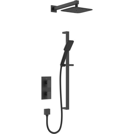 Bristan Delgado Black Concealed Dual Control Shower Pack