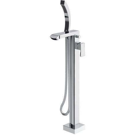 Bristan Descent Freestanding Bath Shower Mixer Chrome + Shower Head