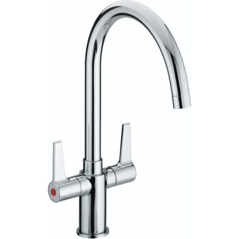 Bristan Design Utility Lever EasyFit Sink Mixer Tap Chrome Easy Fit Base Fixings