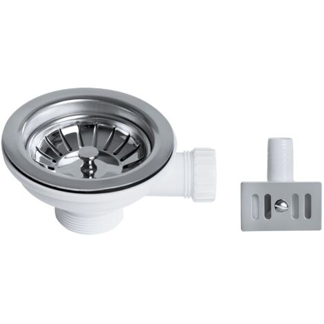 Bristan Economy Chrome Sink Waste with Pull Out Overflow and Strainer - W-SNK4-C