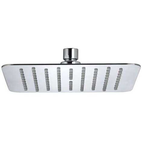 Bristan FH SLSQ01 C Stainless Steel Slimline 200mm Square Fixed Head