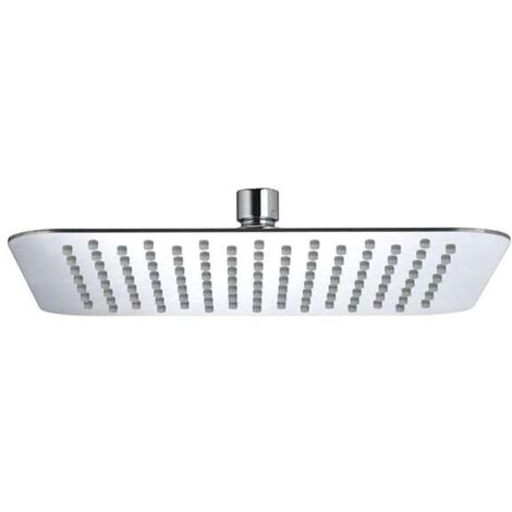 Bristan FH SLSQ02 C Stainless Steel Slimline 250mm Square Fixed Head
