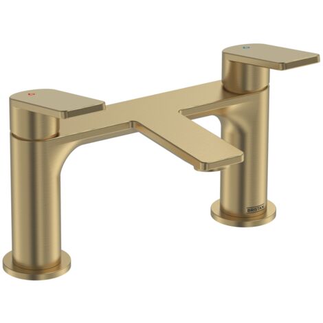 Bristan Frammento BF BB Bath Filler Mixer Tap with Ceramic Discs Brushed Brass